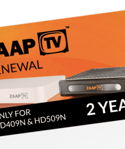 ZAAPTV 2 Year Renewal Card / PIN for Hd409/509 Devices